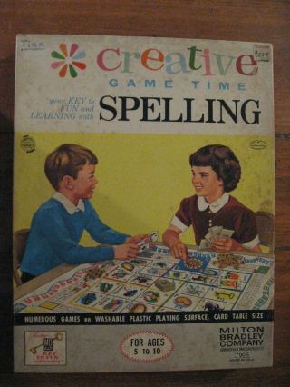 1962 Milton Bradley Game Letter Perfect Creative Time Spelling•fab Retro Images