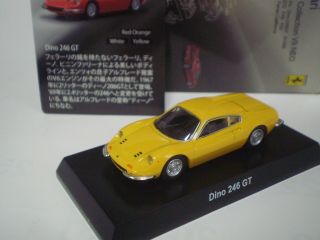 Ferrari Dino 246 Gt Yellow Kyosho 1:64 Scale Die - Cast Part.  7 Neo