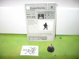 Axis & Allies Eastern Front Finnish Infantry With Card 28/60
