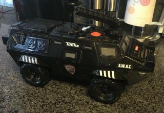 2014 Tonka Rescue Force 12 " Black S.  W.  A.  T.  Truck With Sounds Hasbro Vehicle