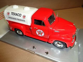 Texaco 1953 53 Chevy Tanker Truck Pick Up Chevrolet Mira Solido Displayed 1:18 G