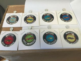 Redline Hotwheels Assorted Tin Badges.  8 In Total.