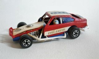 Vintage 1976 Ideal Toys Evel Knievel Diecast & Plastic Modified Race Car
