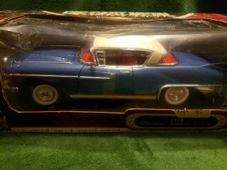 1958 Blue Cadillac Eldorado Seville 1:18 Die Cast Metal Road Signature Yat Ming