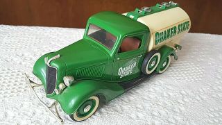 Rare 1936 Ford 1/19 Scale Solido Die Cast Quaker State Tank Truck Made In France