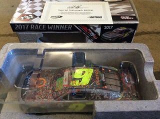 Autographed William Byron 2017 Axalta Daytona Win Raced 1/24 Nascar Jr Motorspts