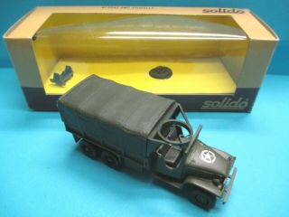 Solido Militaire 6047 1/50 Wwii Us Army Gmc Tourelle Truck Diecast Model Rare