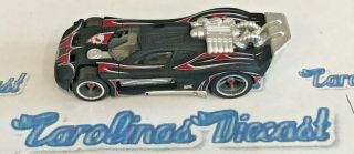 Hot Wheels Acceleracers (satin Black) " Spine Buster " W/gray Engine & 5 - Spokes