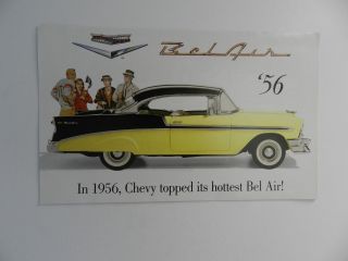 Franklin 1956 Chevrolet Bel Air Sport Coupe Brochure Pamphlet Mailer