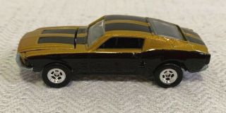 Hot Wheels 1968 Mustang Fastback Gold With Black Stripes