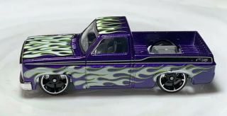 Hot Wheels ‘83 Chevy Silverado Purple 1/64 Diecast Loose Chevrolet