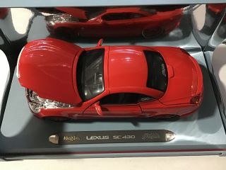 Maisto Playerz Lexus Sc 430 Red 1:18 Scale Diecast Metal Model Roadster Car