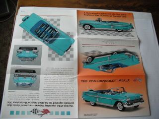 Danbury 1958 Chevrolet Impala Convert 1/24 Scale Paper Work Only No Car