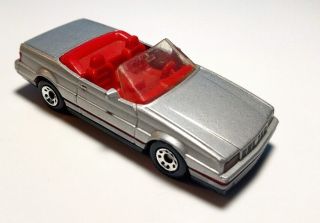 Vintage Matchbox Car Silver Cadillac Allante Convertible 1/60 Diecast