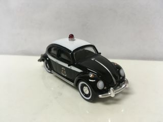 Classic Volkswagen Beetle Police Collectible 1/64 Scale Diecast Diorama Model