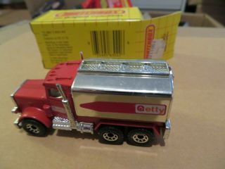 Matchbox Diecast Peterbilt Tanker Truck Getty Oil 1981 w 1983 Box 2