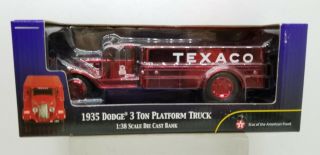 Ertl 1935 Dodge 3 Ton Platform Truck Texaco Coin Bank Toy 1:38 Scale
