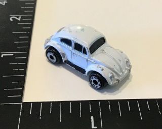 Vtg Micro Machines Volkswagen Beetle Car Vehicle Vw White Rare