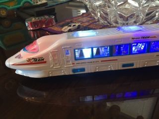 Battery Operated High Speed Bullet Train With Light Sound 12 " Toy Vehicle