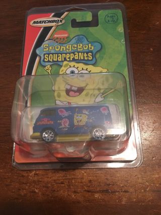 Matchbox Vw Delivery Van Volkswagen Bus Blue 1/64 Diecast Sponge Bob Squarepants