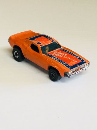 Vintage Hot Wheels Dixie Challenger 426 Hemi Orange Black Walls Pre - Owned