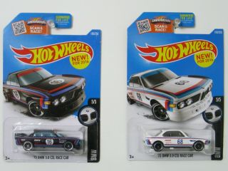 Hot Wheels 2016 Bmw Series 5/5 1973 Bmw 3.  0 Csl Race Cars Group Of 2 Cars
