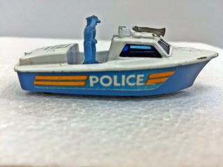 Vintage Matchbox 1976 POLICE LAUNCH 52 boat 2