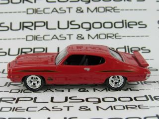 Johnny Lightning 1:64 Scale Loose Collectible Red 1971 Pontiac Gto The Judge