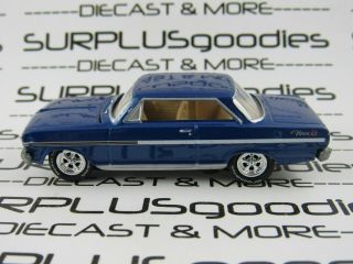 Johnny Lightning 1:64 Scale Loose Collectible Blue 1963 Chevrolet Nova Ss 425