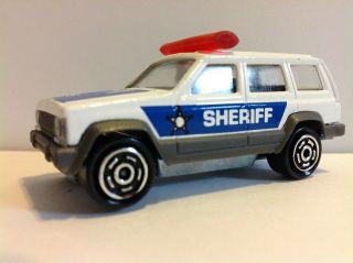 1/64 Scale Jeep Cherokee Xj Sheriff Car Package Pull Majorette