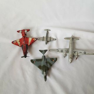 Vintage Dinky Toy Airplanes And Mattel Hot T - Bird Cloud Hopper
