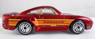 Hot Wheels Red/orange/yellow Porsche 959 - 911 930 5 Spoke Diecast Car Dnl N25