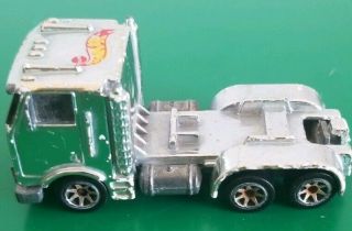 Hot Wheels Big Rig Cabover Semi Truck 1986 Silver Made In Malaysia