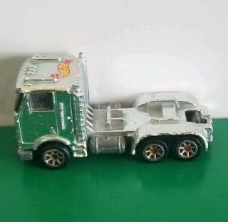 Hot Wheels Big Rig Cabover Semi Truck 1986 Silver Made in Malaysia 4