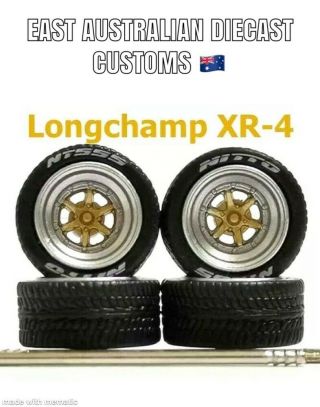 Eadc Custom Wheels Longchamp Ssr Look Gold 1:64 Set Of 4 Hot Wheels Matchbox