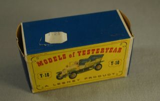 Vintage Matchbox Car Empty Box - Models Of Yesteryear Y - 16 1904 Spyker