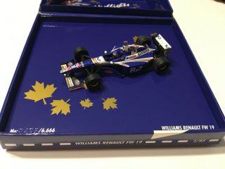 Minichamps 516974303 1/43 Williams Fw19 Jacques Villeneuve 1997 World Champion