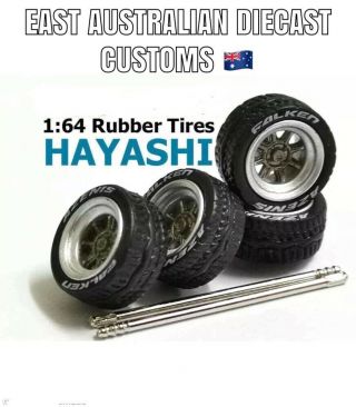 Eadc Custom Wheels Hayashi Ssr Look 1:64 Set Of Set Of 4 Hot Wheels Matchbox