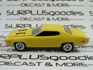 Johnny Lightning 1:64 Scale Loose Collectible Yellow 1972 Plymouth Satellite