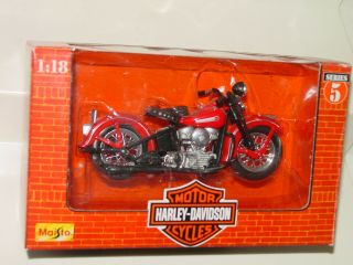 Maisto Harley - Davidson 1998 Scale 1:18 In Series 5 1948 Fl Panhead