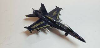 Blue Angels Us Navy Diecast 9 " Airplane Pull Back Action Toy Jet Pre - Owned