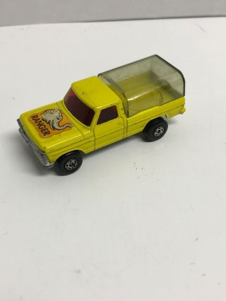 1973 Matchbox Lesney Rolamatics 57 Wild Life Truck In Yellow Ranger