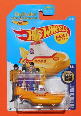 2016 Hot Wheels Screen Time (5/5) The Beatles Yellow Submarine 1:64 - Ships