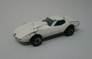 Vintage 1975 Hot Wheels Chevrolet Corvette Stingray White Malaysia
