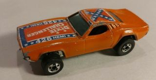 Vintage 1970 Hot Wheels Diecast Dodge Dixie Challenger Hk W/flag