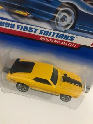 1998 HOT WHEELS FIRST EDITION FE 29 YELLOW FORD MUSTANG MACH 1 HW 670 3