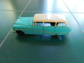 Tootsietoy 1950s Buick Century Wagon,  5 1/2 " Long.  Two Tone Turquoise & White