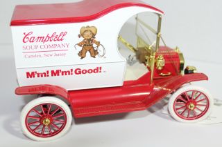 1912 FORD MODEL T CAMPBELL ' S SOUP DELIVERY TRUCK BANK,  MADE BY GEARBOX,  1:24 SCA 2