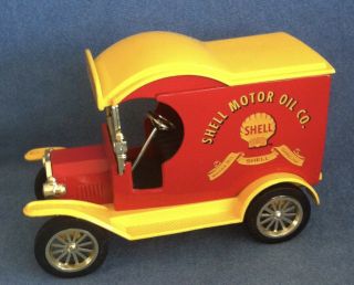 Shell Oil 1912 Ford Model T Delivery Car Die - Cast Metal Truck Bank