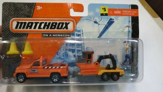 Matchbox Construction Set - Truck,  Trailer & Backhoe